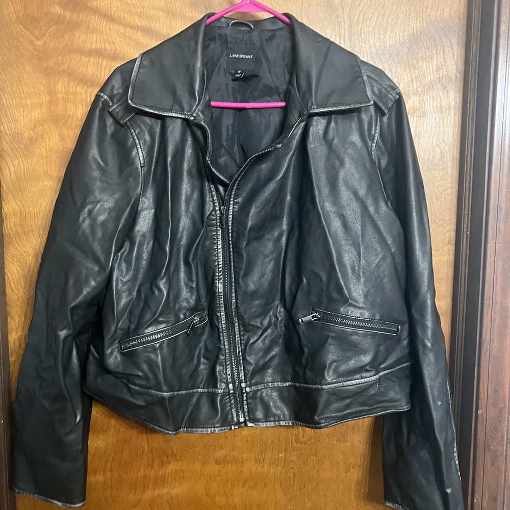 Lane Bryant Black Leather Jacket